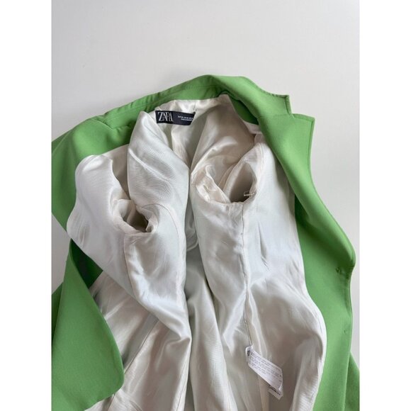 ZARA Green Oversized Single Breasted Blazer Suit Jacket, Size XS - Picture 12 of 16